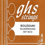 GHS BZ8 Bouzouki Loop End Silverwound String Set