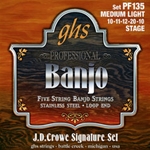GHS PF135 JD Crowe Medium Light Signature Banjo String Set