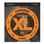 D'Addario ECB82 Chromes Flat Wound Bass Guitar String Set Long Scale 50-105