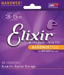 Elixir 11077 Light/Medium 80/20 Bronze with NANOWEB Coating Acoustic Guitar String Set