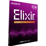 Elixir 16007 Light/Medium Phosphor Bronze with NANOWEB Coating Acoustic Guitar String Set