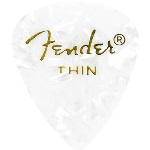 Fender 351 Shape Thin White Moto Celluloid Pick -12 Pack-
