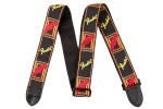 Fender 2" Monogrammed Strap; Black/Yellow/Red