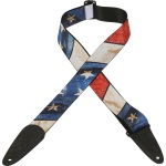 Levy's Leather Polyester Distressed Flag Guitar Strap; MDP