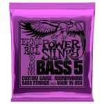 Ernie Ball Power Slinky 5-String Nickel Wound Electric Bass Strings - 50-135 Gauge