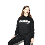 Evans EVP43L Black hoodie with Evans branding.