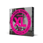 D'Addario EXL120+3D 3-Pack Nickel Wound Super Light Plus Electric Guitar String Set