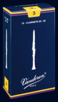 Vandoren Traditional Bb Clarinet Reeds; 10 Box