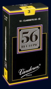 Vandoren 56 Rue Lepic Bb Clarinet Reeds; 10 Box