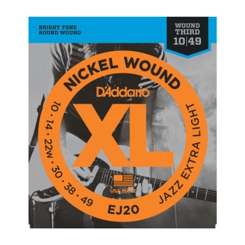 D'Addario EJ20 Nickel Wound Jazz Extra Light Electric Guitar String Set