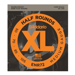 D'Addario ENR72 Half Round 50-105 Long Bass Guitar String Set