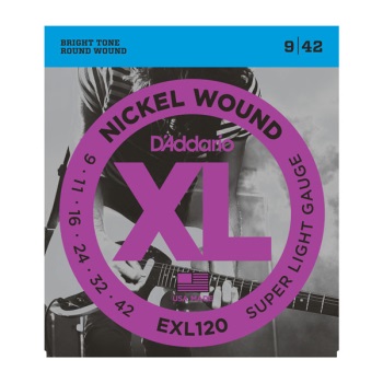 D'Addario EXL120 Nickel Wound Super Light Electric Guitar String Set