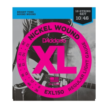 D'Addario EXL150 Nickel Wound Regular Light 12-String Electric Guitar String Set