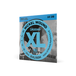 D'Addario High Strung/Nashville Tuning XL Nickel Electric Guitar String Set; EXL150H