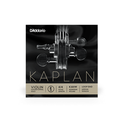 D'Addario Kaplan Non-Whistling Violin Aluminum Wound E String, 4/4 Scale