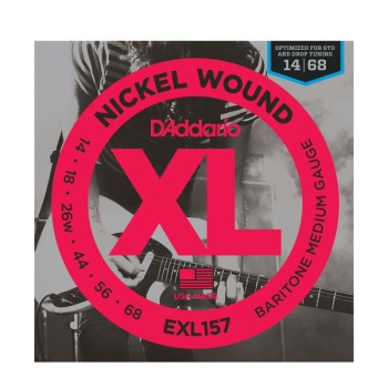 D'Addario EXL157 Nickel Wound Medium Baritone Electric Guitar String Set