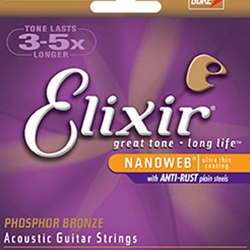 Elixir 16027 Custom Light Phosphor Bronze with NANOWEB Coating Acoustic Guitar String Set