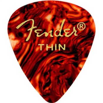 Fender 351 Shape Thin Classic Celluloid Pick -12 Pack-