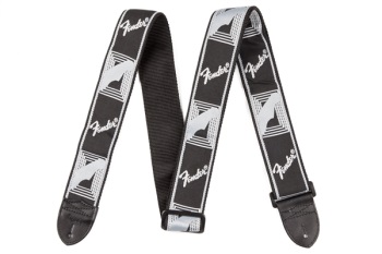 Fender 2" Monogrammed Strap; Black/Grey/Grey