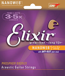 Elixir 16182 HD Light Phosphor Bronze with NANOWEB Coating Acoustic Guitar String Set