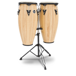 Latin Percussion LP646NY City Oak Conga Set with Stand