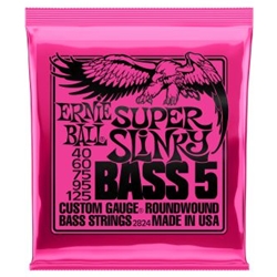 Ernie Ball Super Slinky 5-String Nickel Wound Electric Bass Strings - 40-125 Gauge