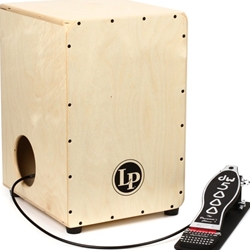 Latin Percussion 2-Sided Cajon with Internal DW Cajon Pedal