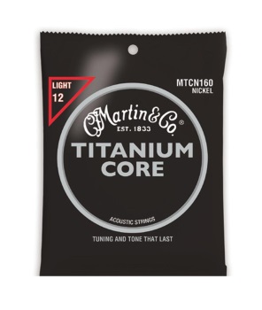 Martin MTCN160 TitaniumCore Light Acoustic Guitar String Set