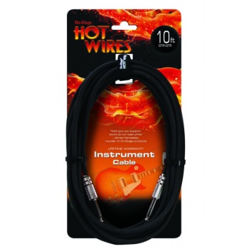 On-Stage Hot Wires 10ft Instrument Cable
