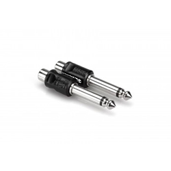 Hosa GPR101 2-RCA to 1/4" Plug Adaptors