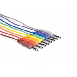 Hosa CPP830 1ft 8 Pack 1/4" TS to 1/4" TS Patch Cables