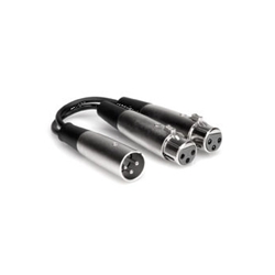 Hosa YXF119 Male XLR to 2-Female XLR "Y" Patch Cable