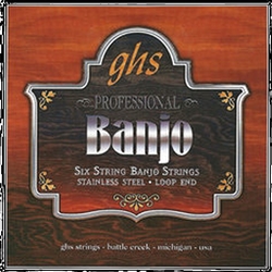 GHS PF120 6-String Banjo Stainless Loop End String Set 11-45