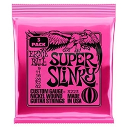 Ernie Ball Super Slinky Nickel Wound Electric Guitar Strings 3 Pack - 9-42 Gauge