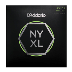 D'Addario NYXL45105 Bass Guitar String Set, Long Scale, Light Top/Medium Bottom 45-105