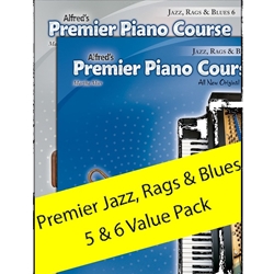 Alfred Premier Piano Course Jazz, Rags and Blues Level 5 and 6 Pack; AL00106530