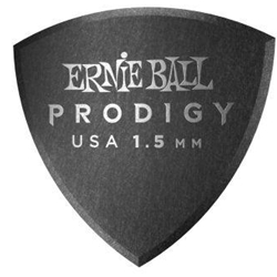 Ernie Ball 1.5mm Black Large Shield Prodigy Picks 6-pack