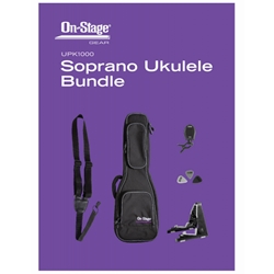 On Stage Soprano Ukulele Bag & Accessory Bundle; UPK1000