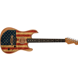 Fender American Acoustasonic Stratocaster Flag Limited Edition Acoustic/Electric Guitar
