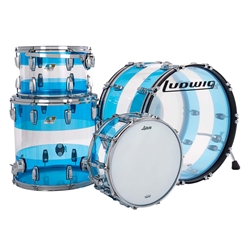 Ludwig Vistalite 50th Anniversary Fab 4pc Shell Kit; LC94233LXEWC