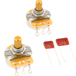Fender Telecaster Solid Shaft Potentiometer and Capacitor Kit
