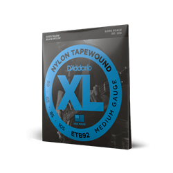 D'Addario XL Nylon Tapewound 4-String Bass String Set; ETB92