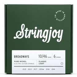 Stringjoy Broadways Pure Nickel Electric Guitar String Set
