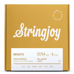 Stringjoy Brights Balanced Tension 80/20 Bronze Acoustic Guitar String