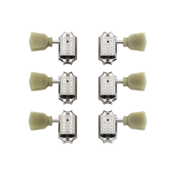 Gibson Deluxe Green Key Tuner Set; Vintage Nickel