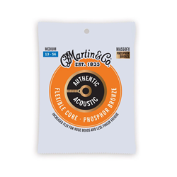 Martin Authentic Acoustic Flexible Core Medium Phosphor Bronze Guitar String Set