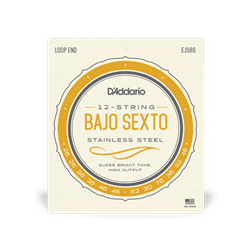 D'Addario Bajo Sexto 12-String Stainless Steel String Set; EJS86